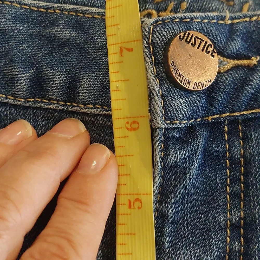 Justice Girl's Size 12R Demin Jean Shorts Blue Simply Low